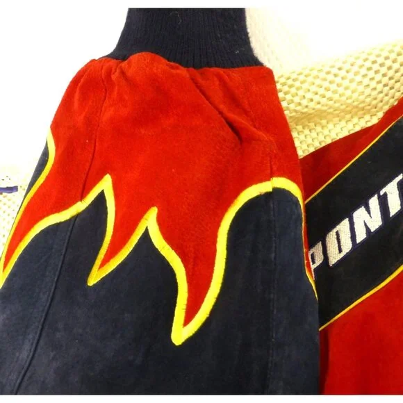 Chase Authentics NASCAR Hendrick Motorsports DuPont Flame Leather Jacket 2XL - Picture 15 of 16